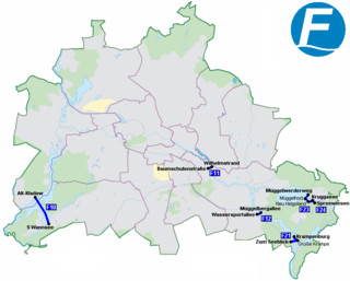 Cartina del rete traghetto di Berlino
