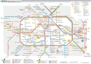 Cartina della rete metropolitana BVG di Berlino