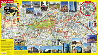 Cartina di bus turistico e hop on hop off bus tour di BVB Tour